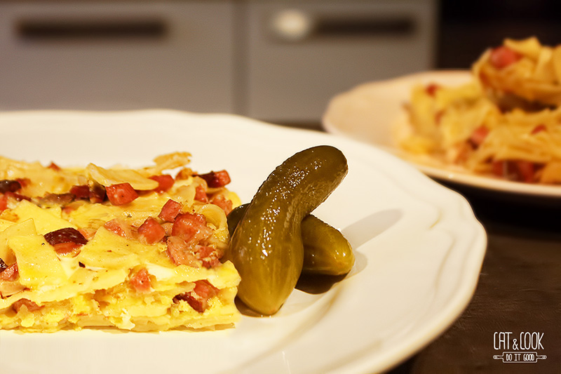 Domácí fleky s uzeným masem