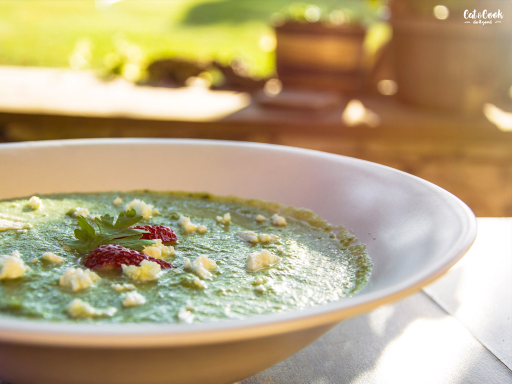 Letní okurková polévka s kokosovým mlékem