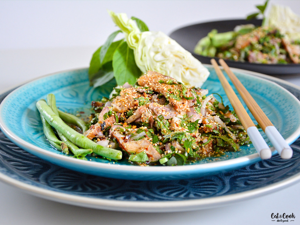 Nam Tok – Ostrý salát z grilovaného vepřového