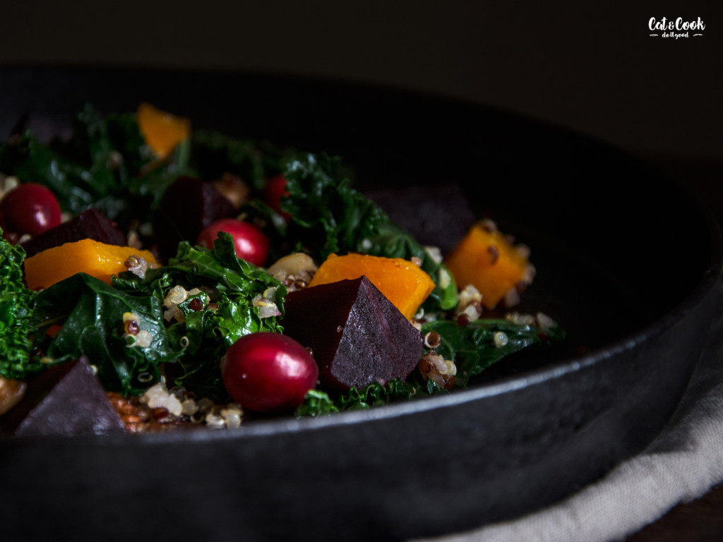 Podzimní salát s quinoou a pečenou dýní