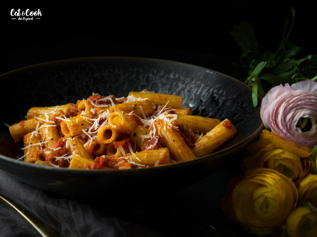 Rigatoni all’amatriciana z M&S potravin