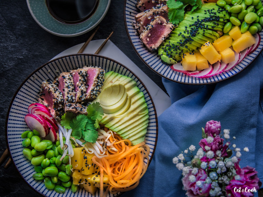 Tuna bowl – grilovaný tuňák se zeleninou