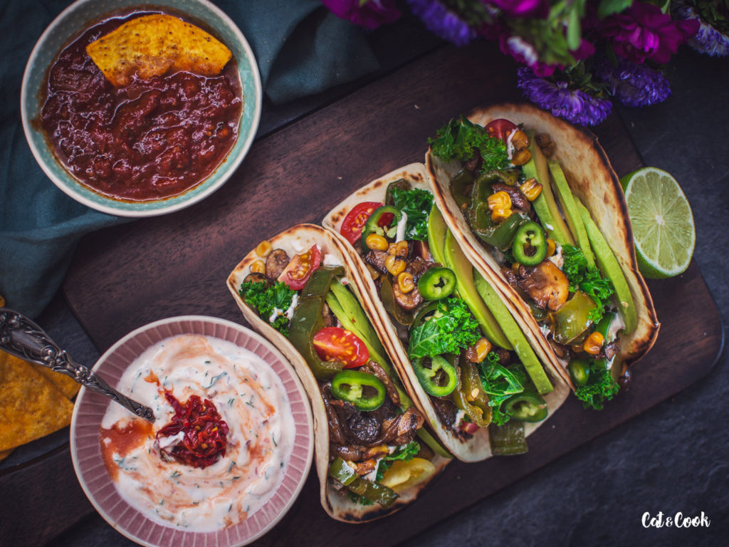 Tacos s houbami z M&S potravin