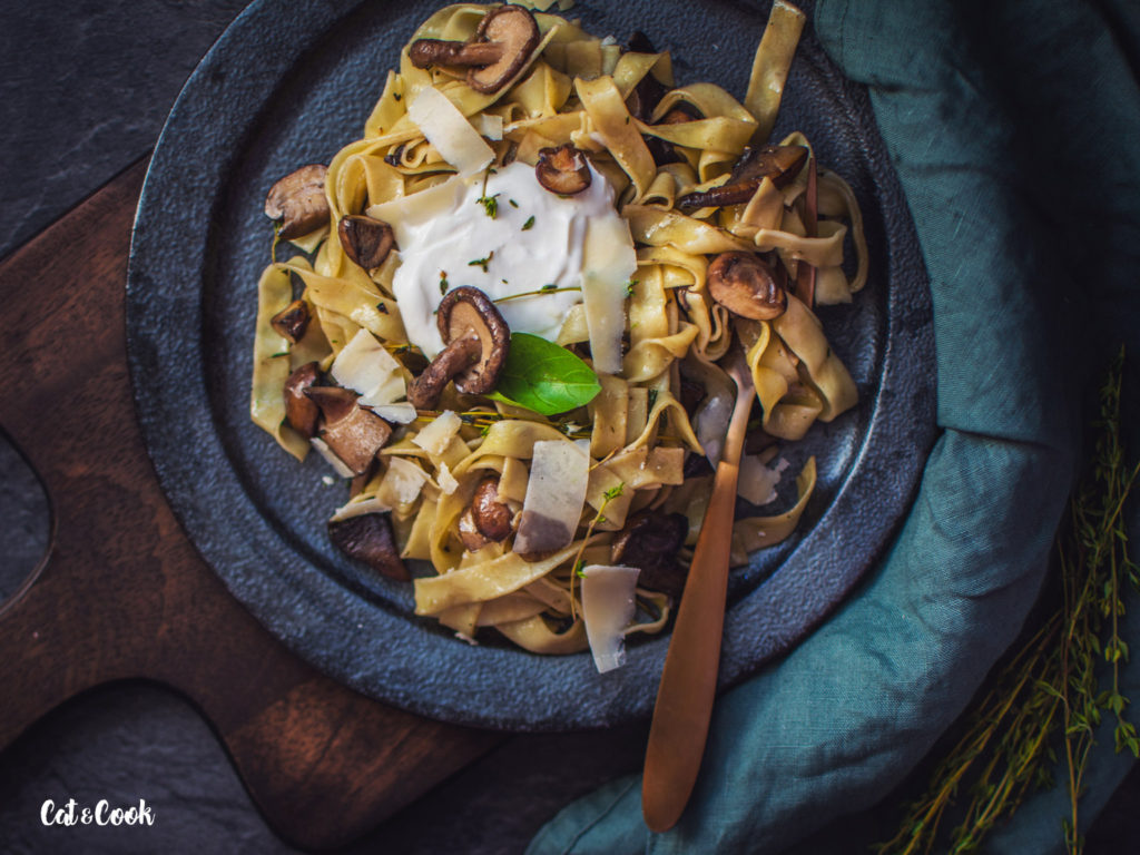 Tagliatelle s houbami a krémovým sýrem z M&S potravin