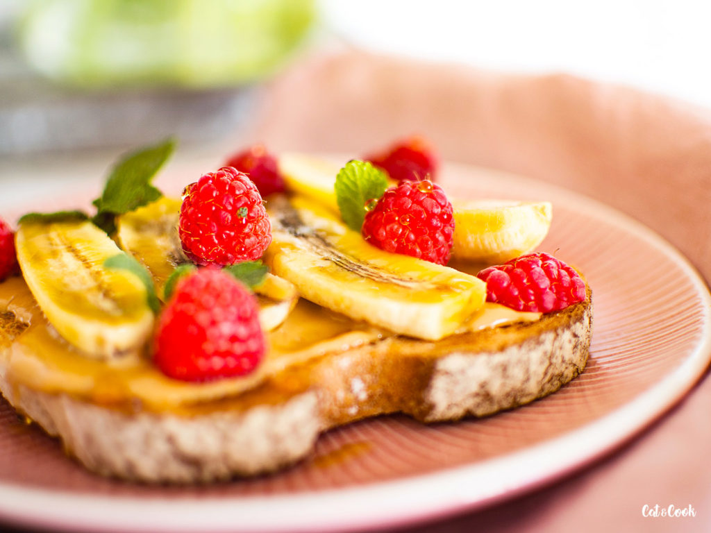 Sladký toast s banány