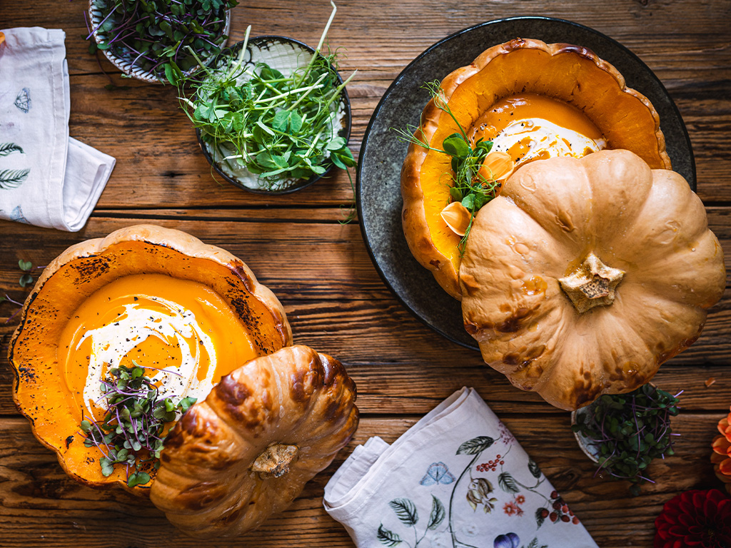 Polévka z pečené dýně