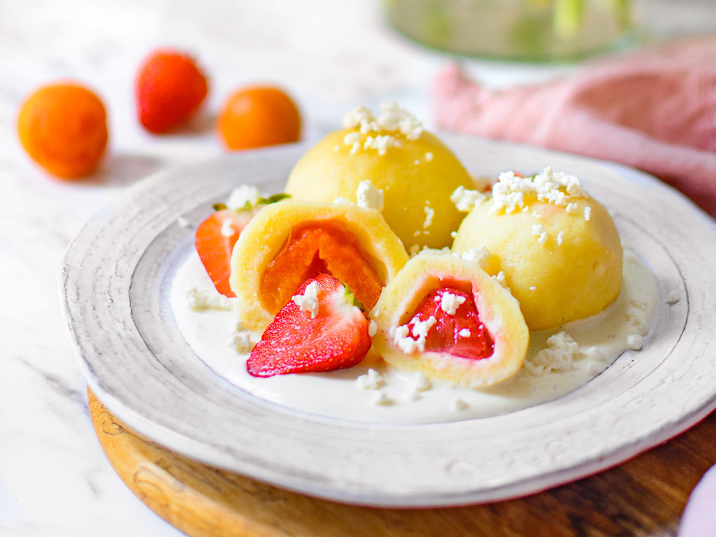 Tvarohové knedlíky s ovocem