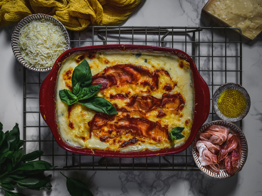 Sýrové lasagne s tyrolským špekem z Cortelazzi surovin