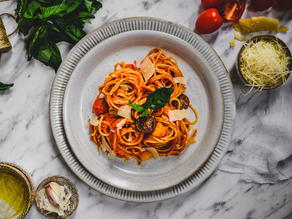 Pasta al pomodoro z potravin Cortelazzi