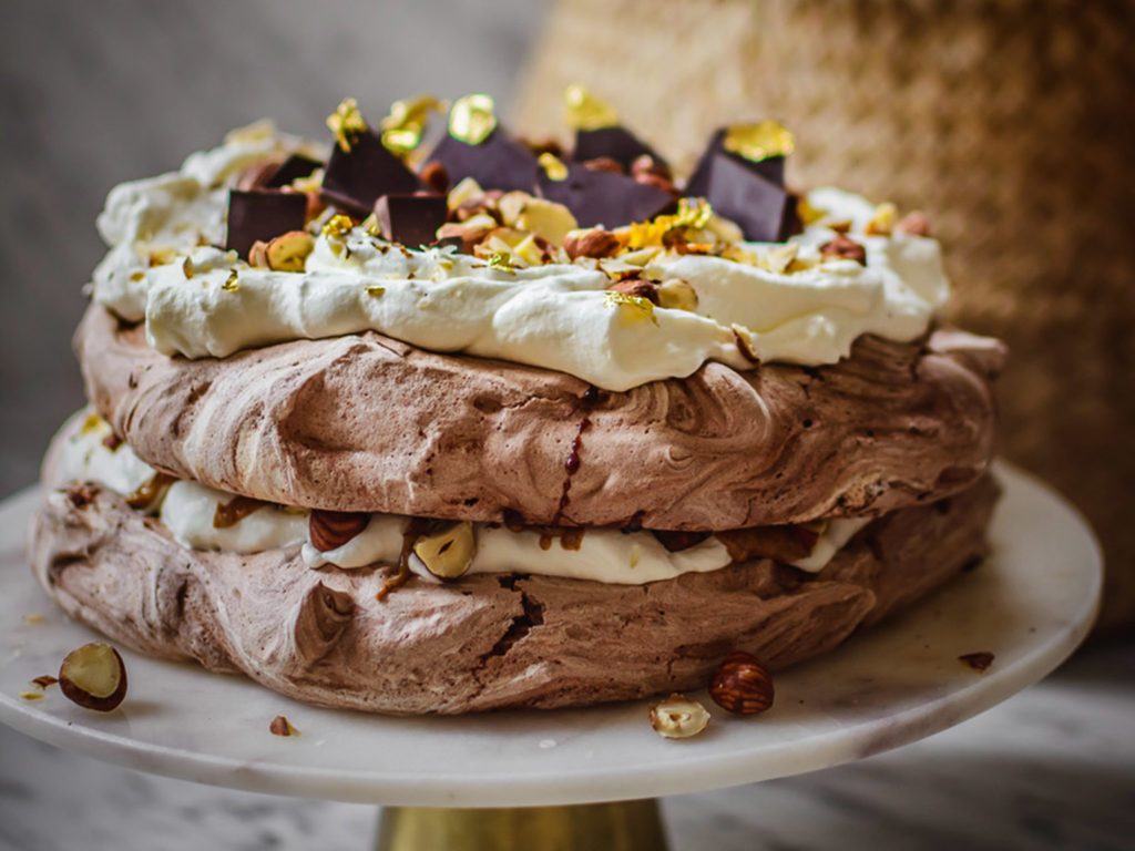 Kakaový dort Pavlova